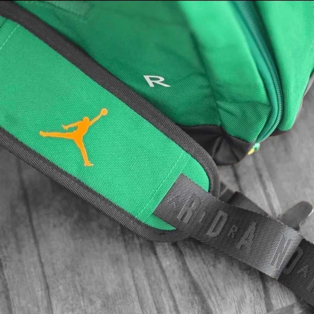 Nike Air Jordan Velocity Duffle Bag Pine Green Gold Small Shoe Garage Gym Travel
